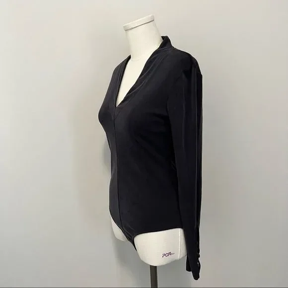 NWT Lucky Brand Long Sleeve Ribbed V Neck Bodysuit - Picture 6 of 15